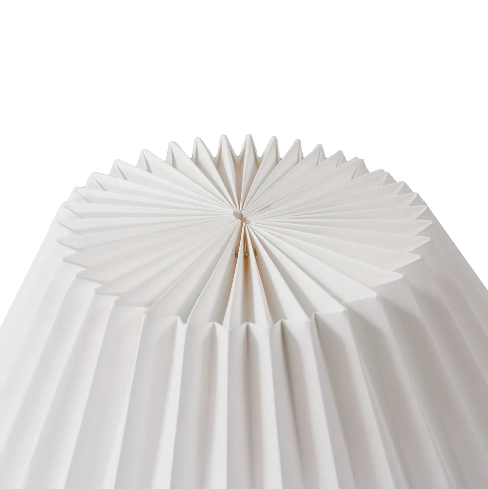 Lámpara de mesa Lindby Magali, blanca, papel, Ø 34 cm, E14