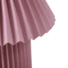 Lámpara de mesa Lindby Magali, rosa, papel, Ø 34 cm, E14
