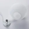 Lámpara de mesa Lindby Marike, blanca, cristal, globo, Ø 25 cm, E27