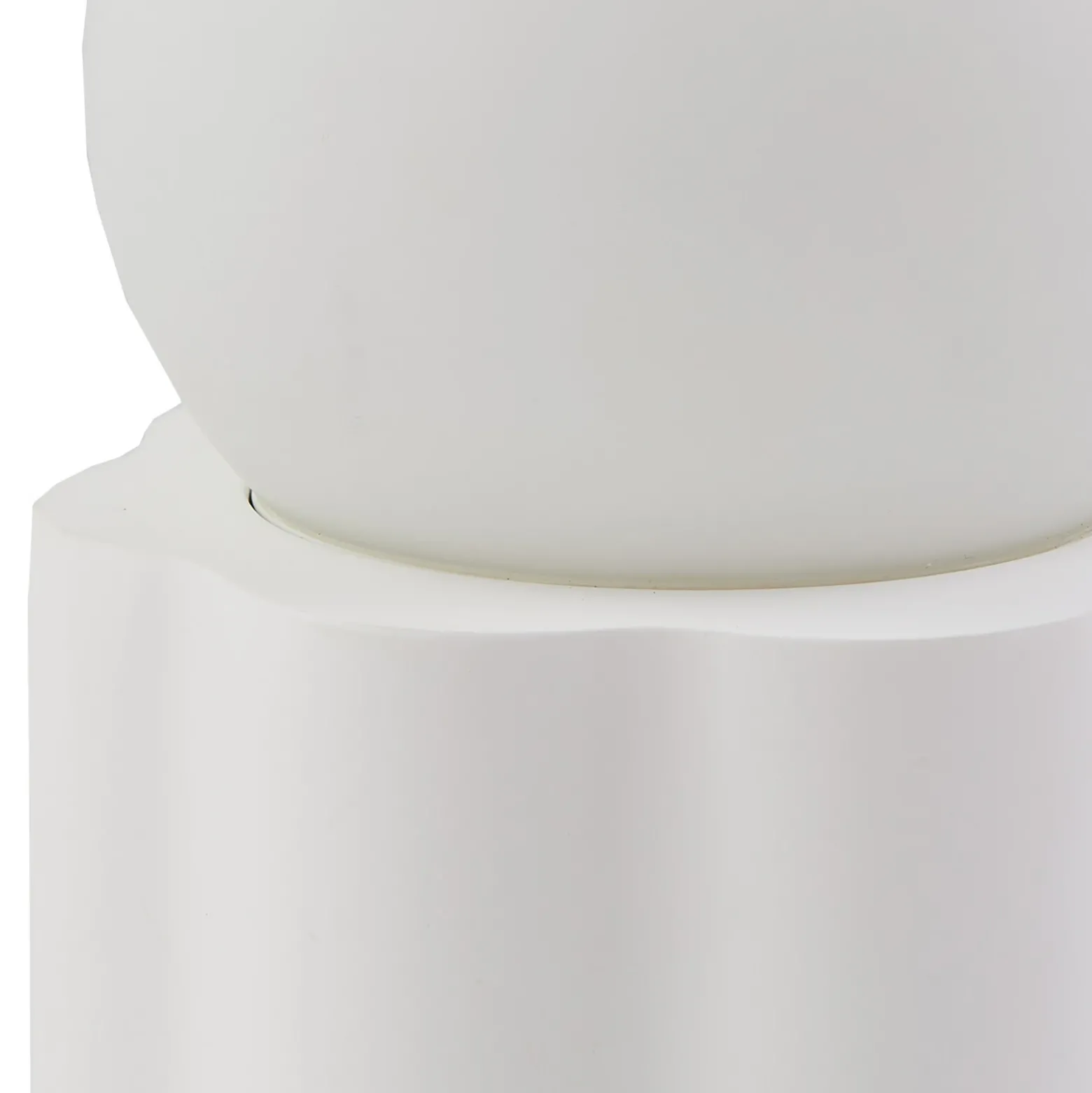 Lámpara de mesa Lindby Nielson, blanca, altura de la pantalla 8,5 cm, yeso