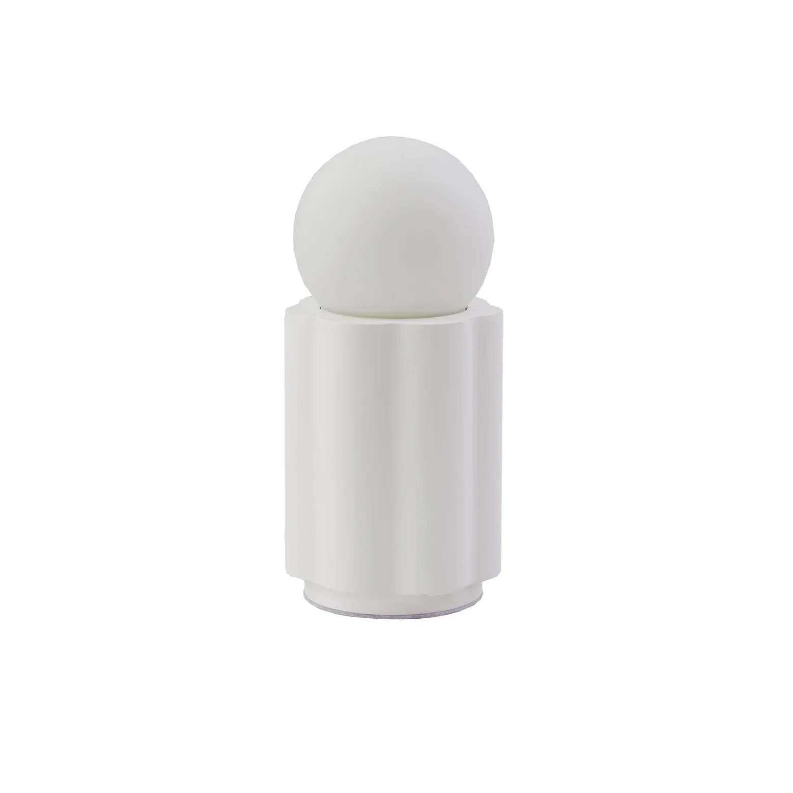 Lámpara de mesa Lindby Nielson, blanca, altura de la pantalla 8,5 cm, yeso