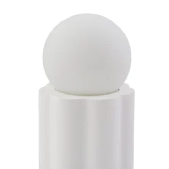 Lámpara de mesa Lindby Nielson, blanca, altura de la pantalla 8,5 cm, yeso