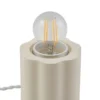 Lámpara de mesa Lindby Nielson, beige, altura pantalla 8,5 cm, yeso
