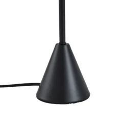 Lámpara de mesa Lindby Norvik, altura 35 cm, negro/gris, metal