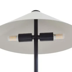 Lámpara de mesa Lindby Norvik, altura 35 cm, negro/gris, metal