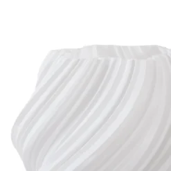 Lámpara de mesa Lindby Nuvia, altura 39,1 cm, blanca, impresión 3D