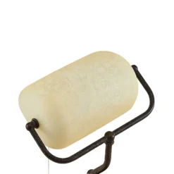 Lámpara de mesa Lindby Profina, 39 cm, marrón óxido, acero