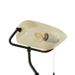 Lámpara de mesa Lindby Profina, 39 cm, marrón óxido, acero