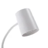 Lámpara de mesa Lindby Radka, blanca, plástico, GU10, brazo flexible