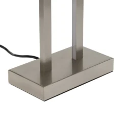 Lámpara de mesa Lindby Sigurd, blanca, tela, altura 54cm, E27