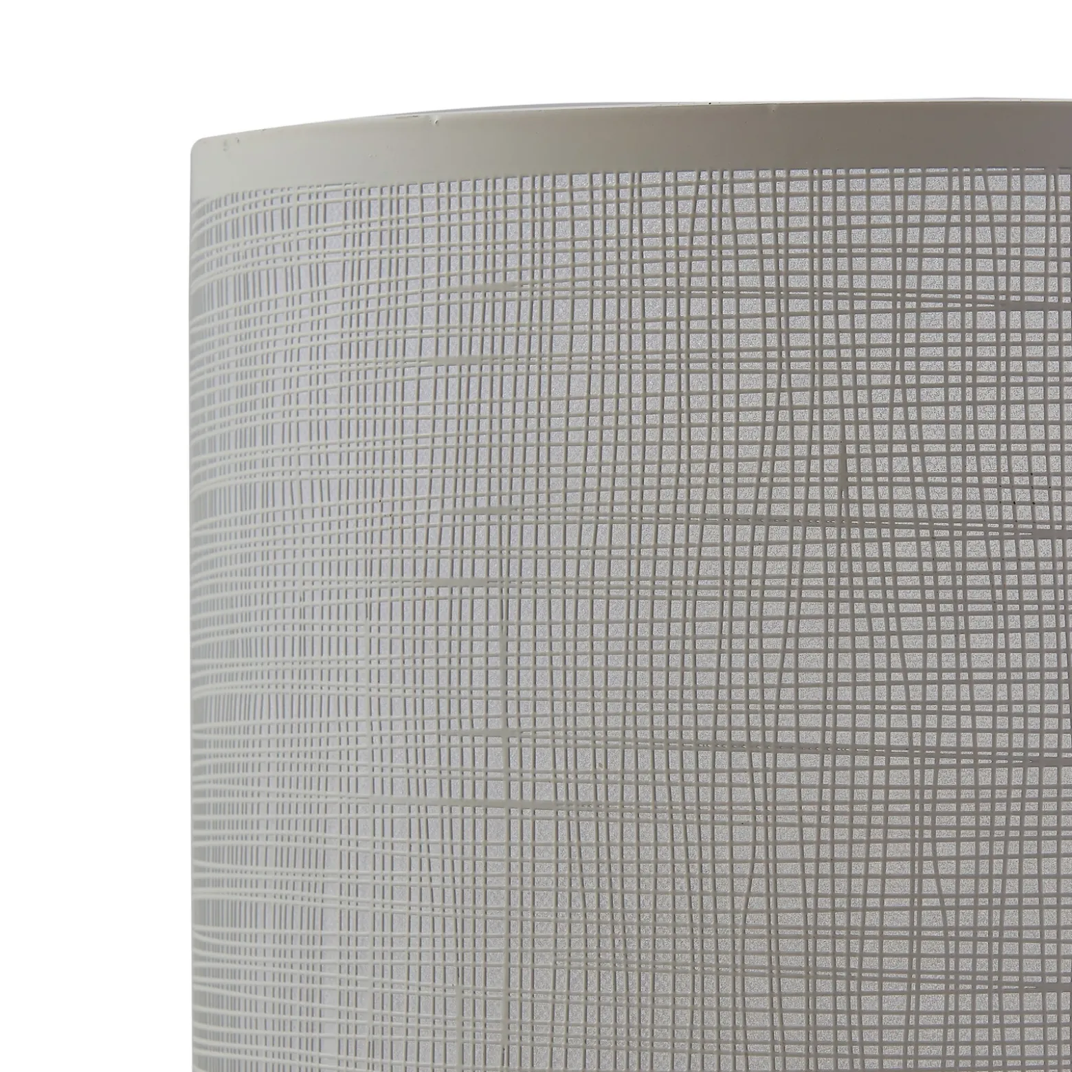 Lámpara de mesa Lindby Sorscha, blanca, hierro, Ø 26 cm