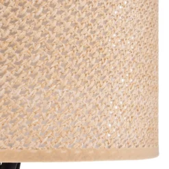 Lámpara de mesa Lindby Soula, Ø 26 cm, beige, plástico, E27