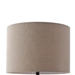 Lámpara de mesa Lindby Thalassia, beige, Ø 30 cm, cerámica