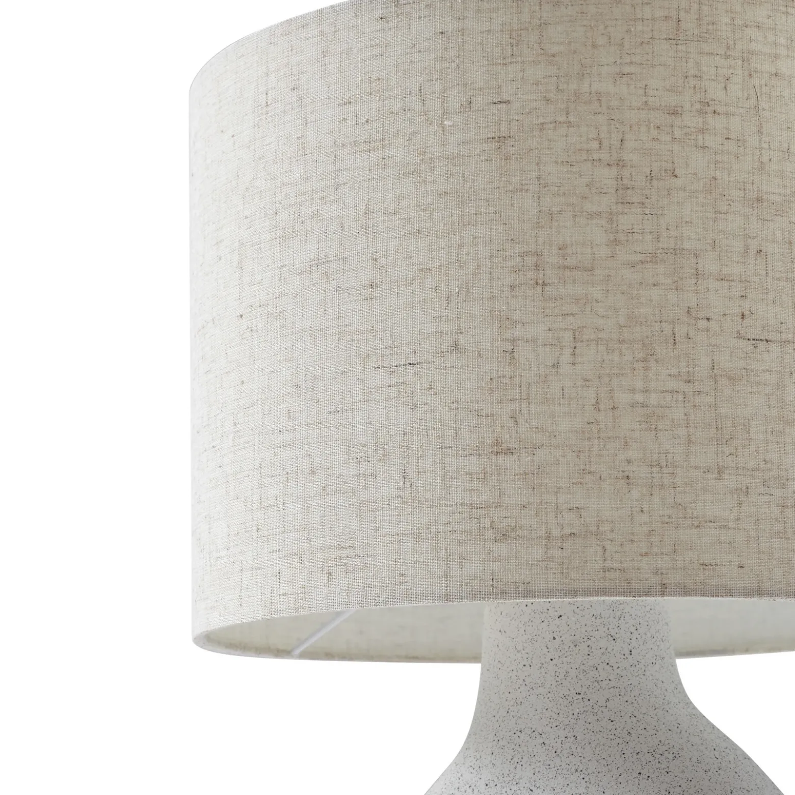 Lámpara de mesa Lindby Thalassia, blanca, Ø 30 cm, cerámica