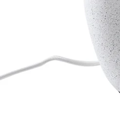 Lámpara de mesa Lindby Thalassia, blanca, Ø 30 cm, cerámica