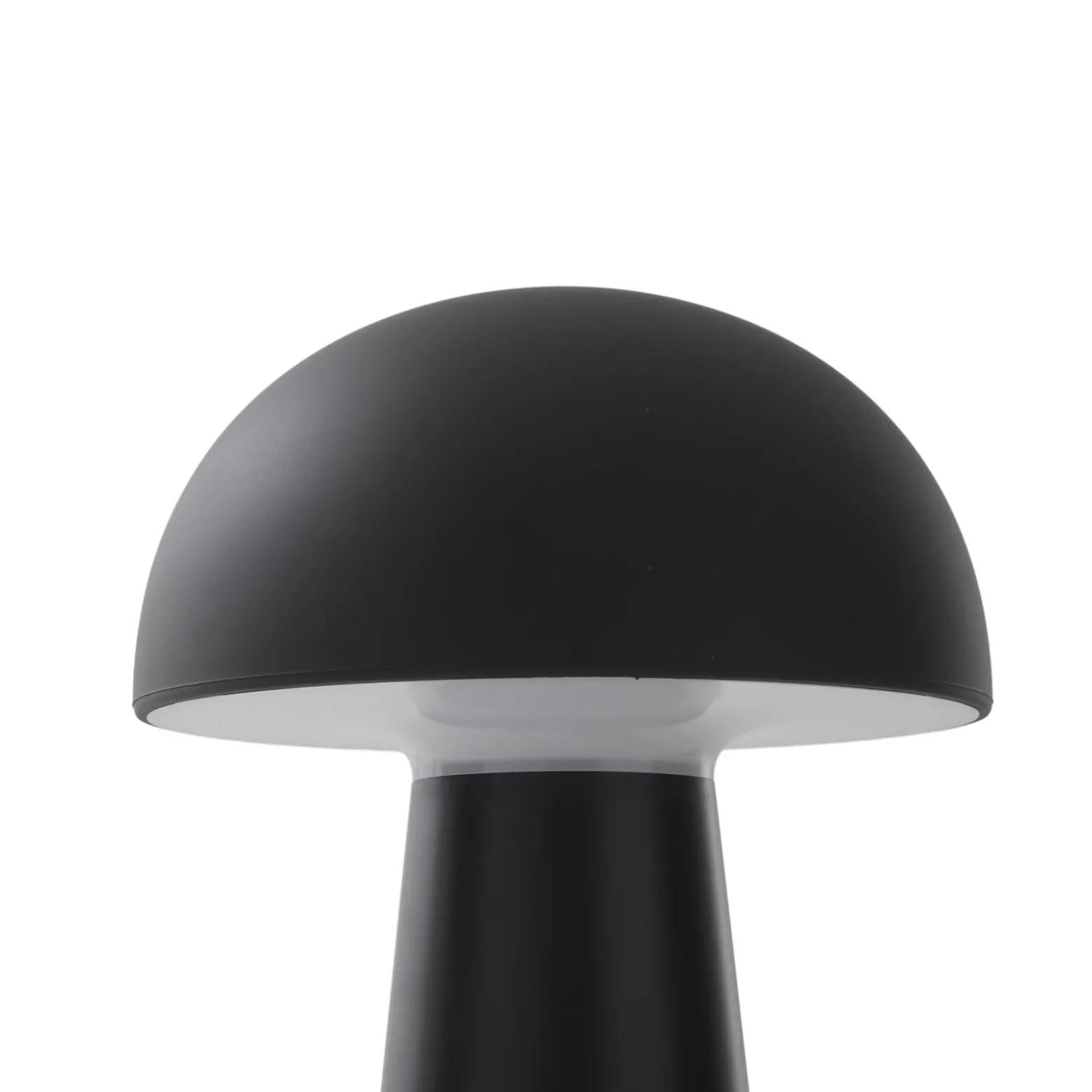 Lámpara de mesa Lindby Zyre LED recargable, negra, IP44, regulador táctil