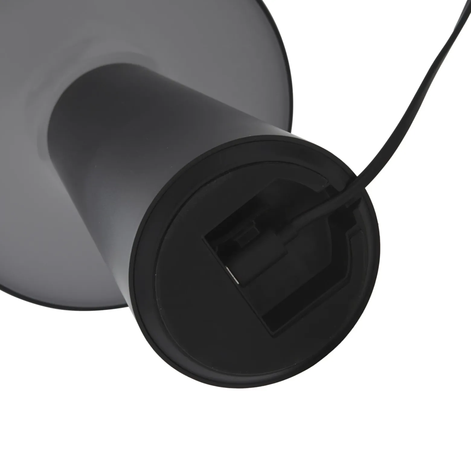 Lámpara de mesa Lindby Zyre LED recargable, negra, IP44, regulador táctil