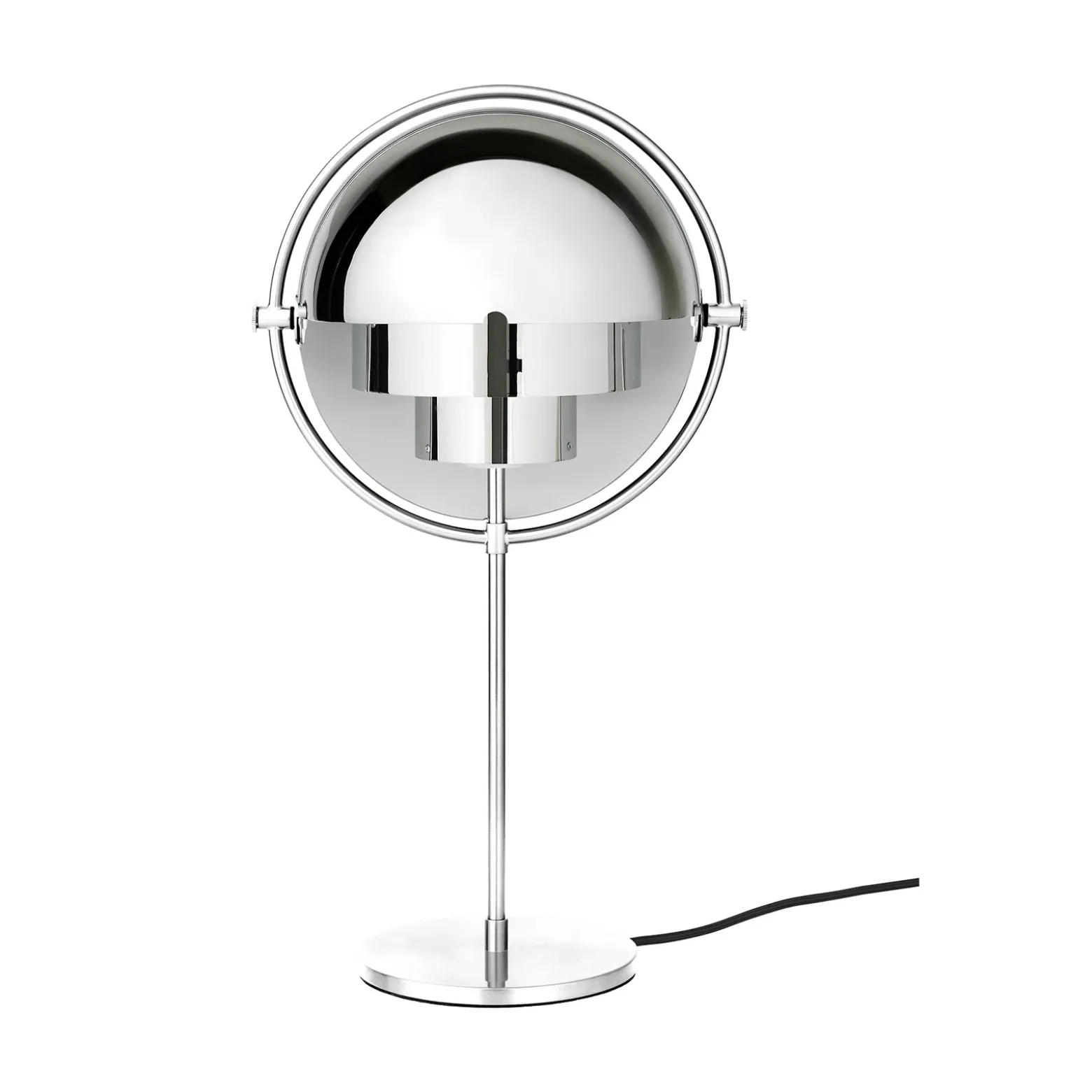 Lámpara de mesa Lite de Gubi, altura 50 cm, cromo/cromo