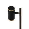 Lámpara de mesa Lúmenes, negro/oro envejecido, altura 42 cm, metal