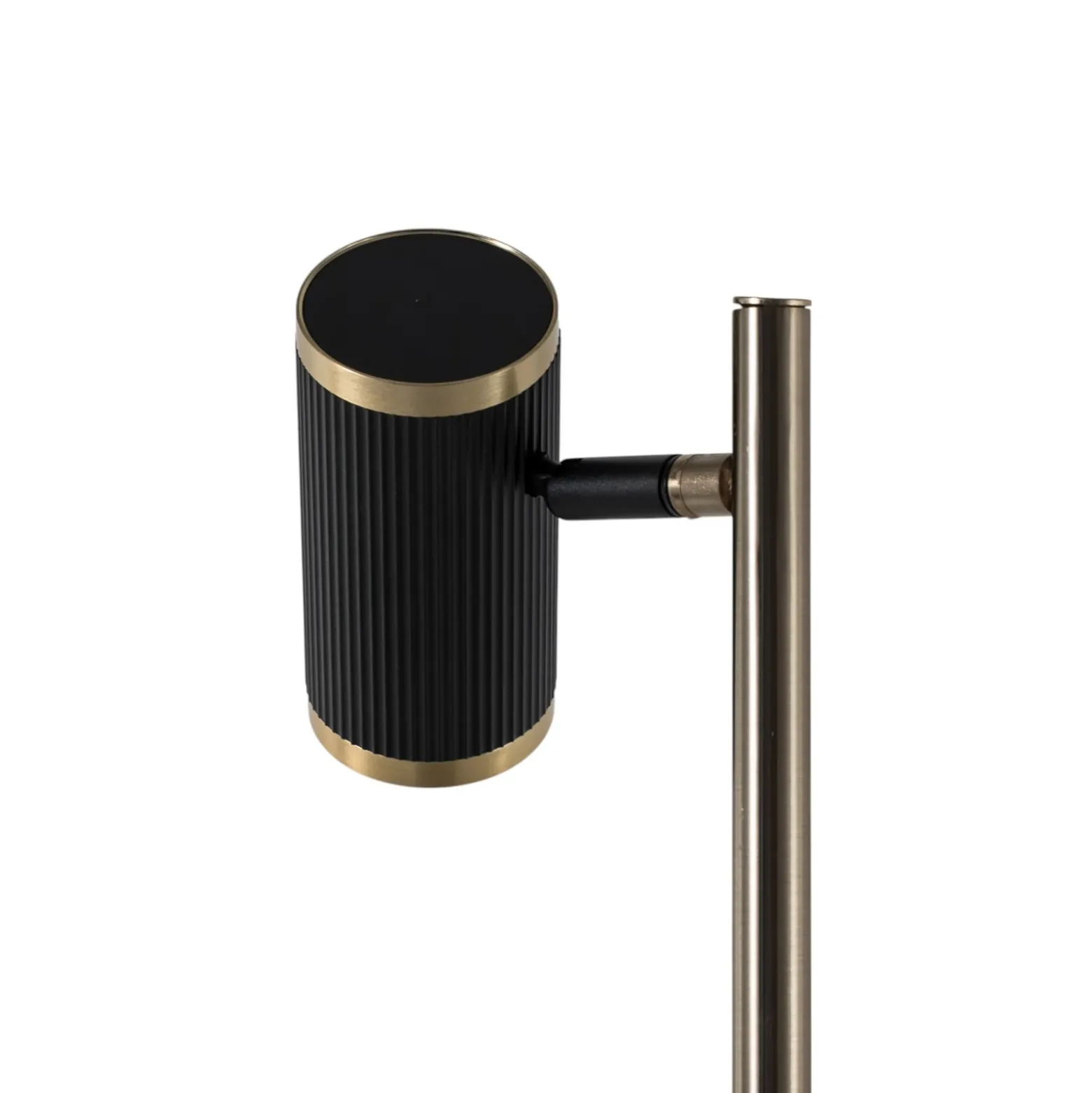 Lámpara de mesa Lúmenes, negro/oro envejecido, altura 42 cm, metal
