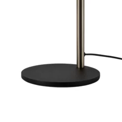 Lámpara de mesa Lúmenes, negro/oro envejecido, altura 42 cm, metal