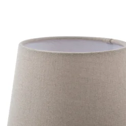 Lámpara de mesa Lucande Lyndorin, beige, cerámica