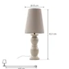 Lámpara de mesa Lucande Lyndorin, beige, cerámica