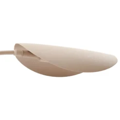 Lámpara de mesa Lucande Rivera, beige, metal, piedra, 51 cm, G9