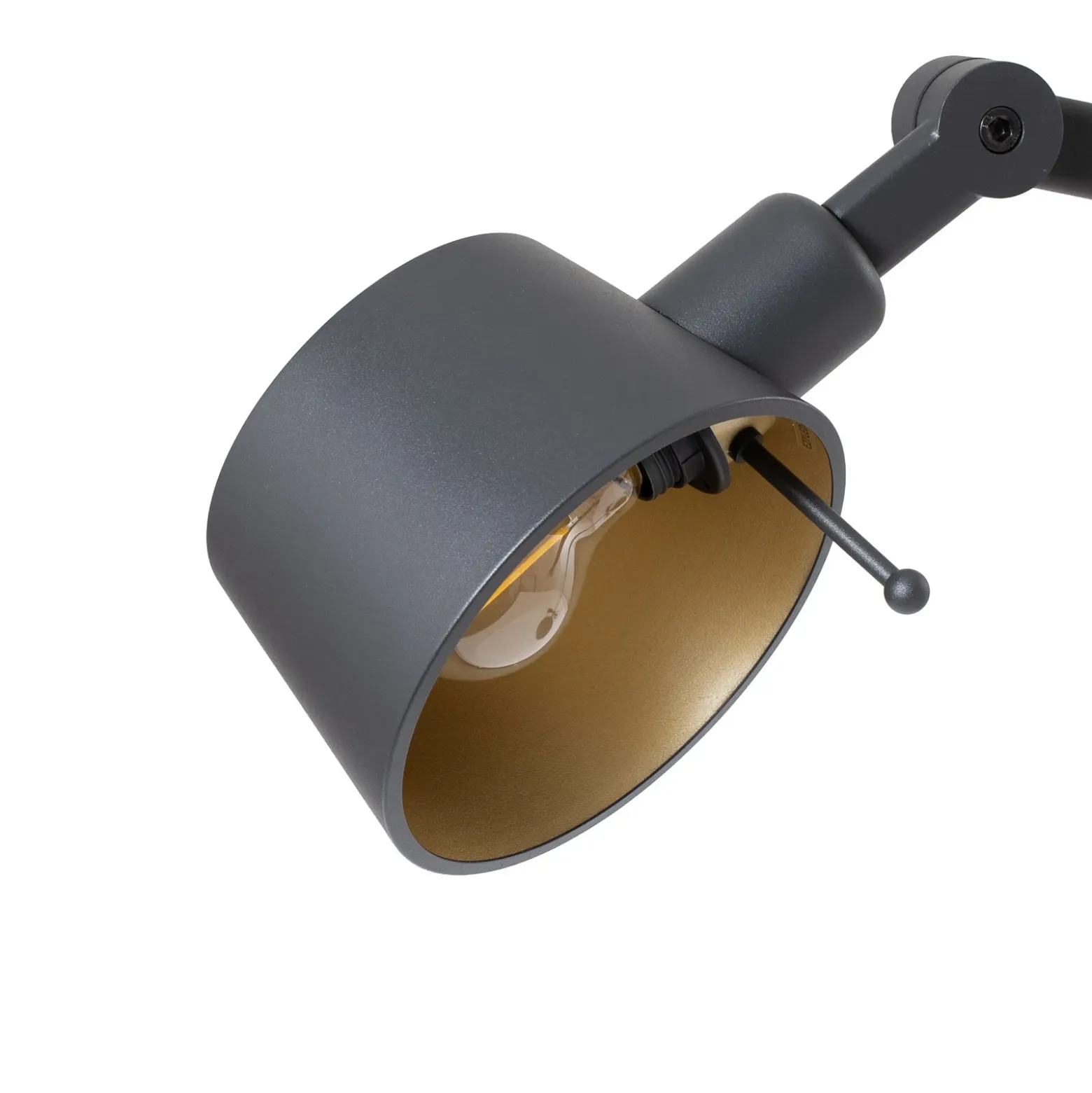 Lámpara de mesa Lucande Silka, 93 cm, negra, regulable, E27
