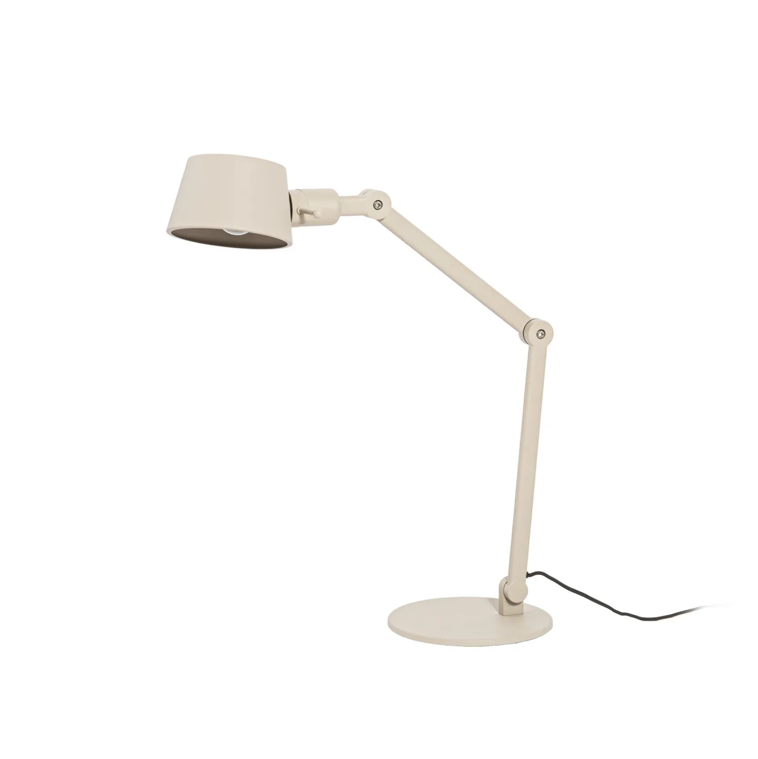 Lámpara de mesa Lucande Silka, 93 cm, beige, regulable, E27
