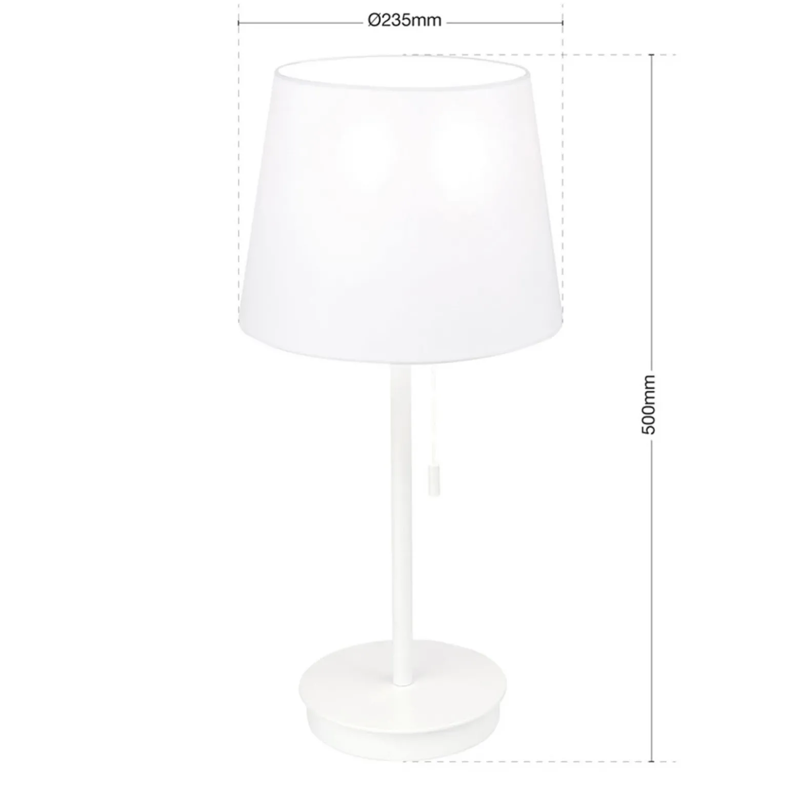 Lámpara de mesa Ludwig con puerto USB blanco