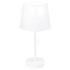Lámpara de mesa Ludwig con puerto USB blanco