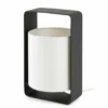 Lámpara de mesa Lula en blanco y negro, 27 cm