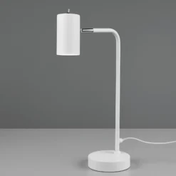 Lámpara de mesa Marley, blanca, altura 45 cm, metal