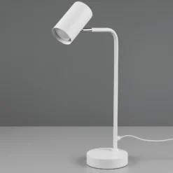 Lámpara de mesa Marley, blanca, altura 45 cm, metal