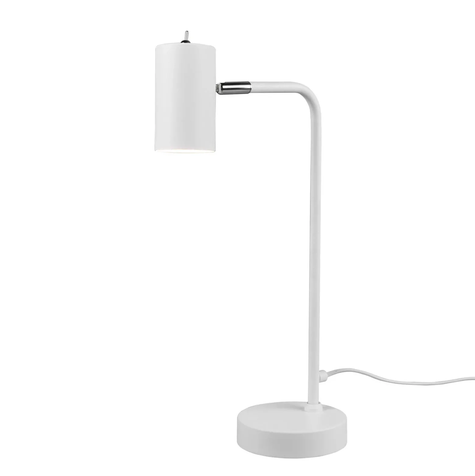 Lámpara de mesa Marley, blanca, altura 45 cm, metal