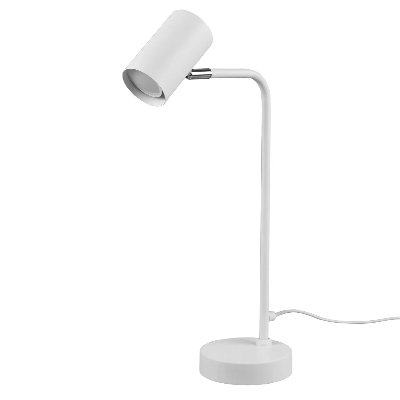 Lámpara de mesa Marley, blanca, altura 45 cm, metal