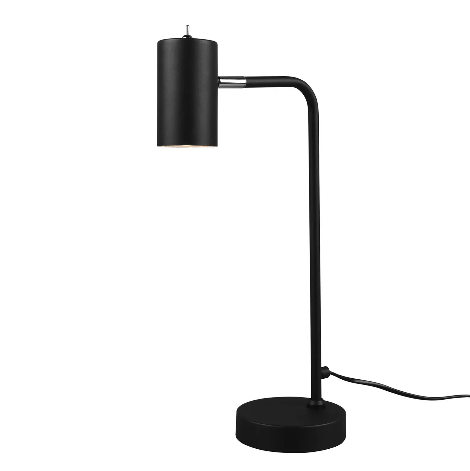 Lámpara de mesa Marley, negra, altura 45 cm, metal