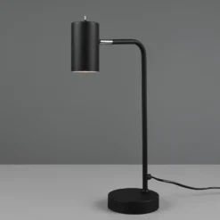 Lámpara de mesa Marley, negra, altura 45 cm, metal