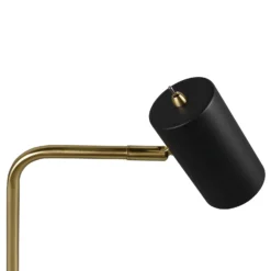 Lámpara de mesa Marley, negro/latón, altura 45 cm, metal