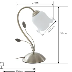 Lámpara de mesa Matea de diseño floral