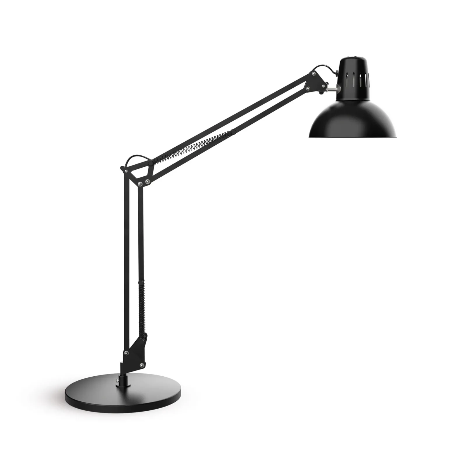 Lámpara de mesa MAULstudy, negra, 49 cm, base