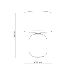 Lámpara de mesa Melody, arena, textil, altura 48 cm, E27