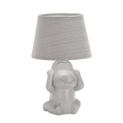 Lámpara de mesa Monkey, gris, cerámica, 28 cm de altura, E14