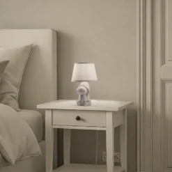 Lámpara de mesa Monkey, marrón, cerámica, 28 cm de altura, E14
