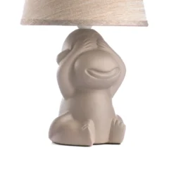 Lámpara de mesa Monkey, marrón, cerámica, 28 cm de altura, E14