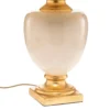 Lámpara de mesa Mozart en marfil/dorado