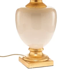 Lámpara de mesa Mozart en marfil/dorado