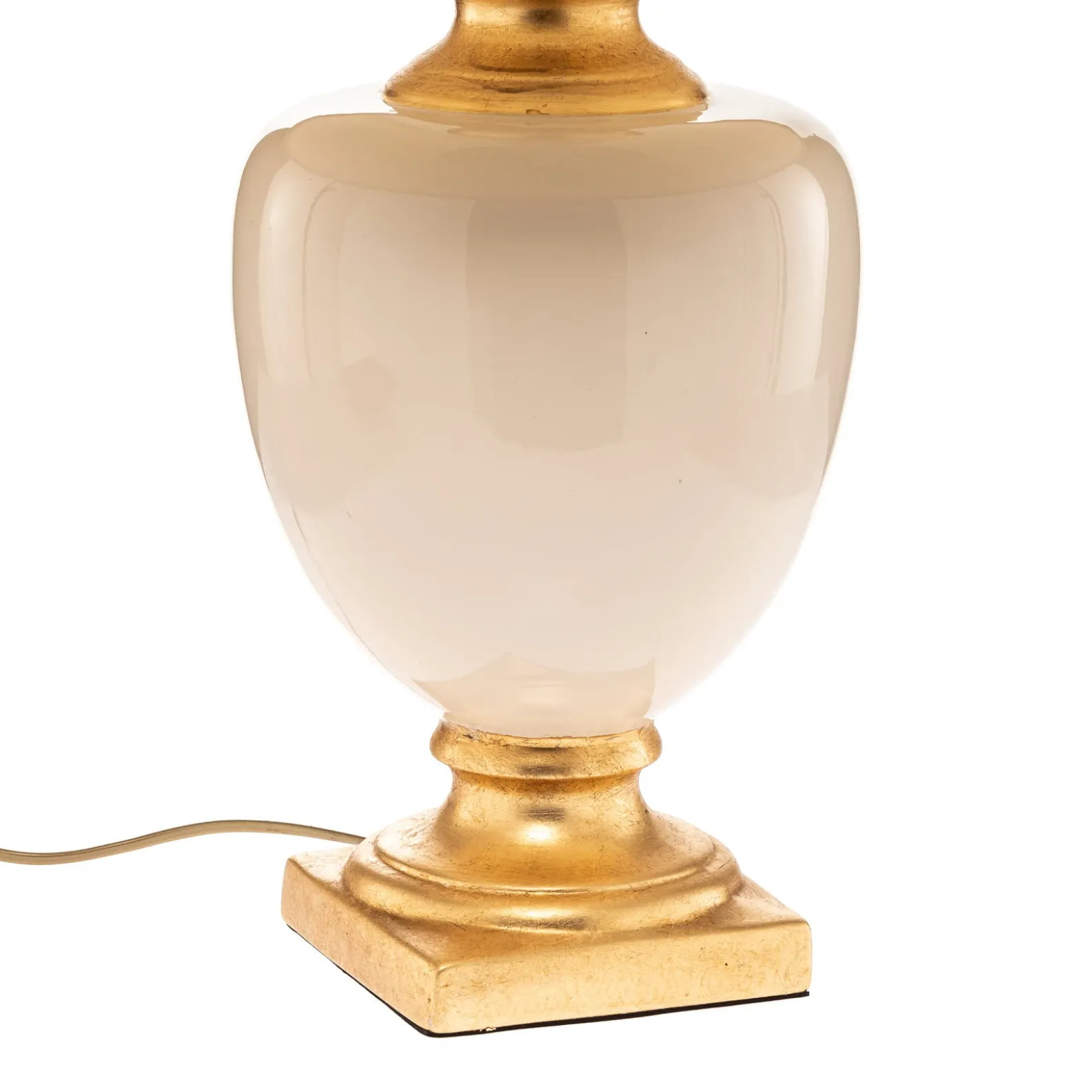 Lámpara de mesa Mozart en marfil/dorado