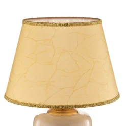 Lámpara de mesa Mozart en marfil/dorado